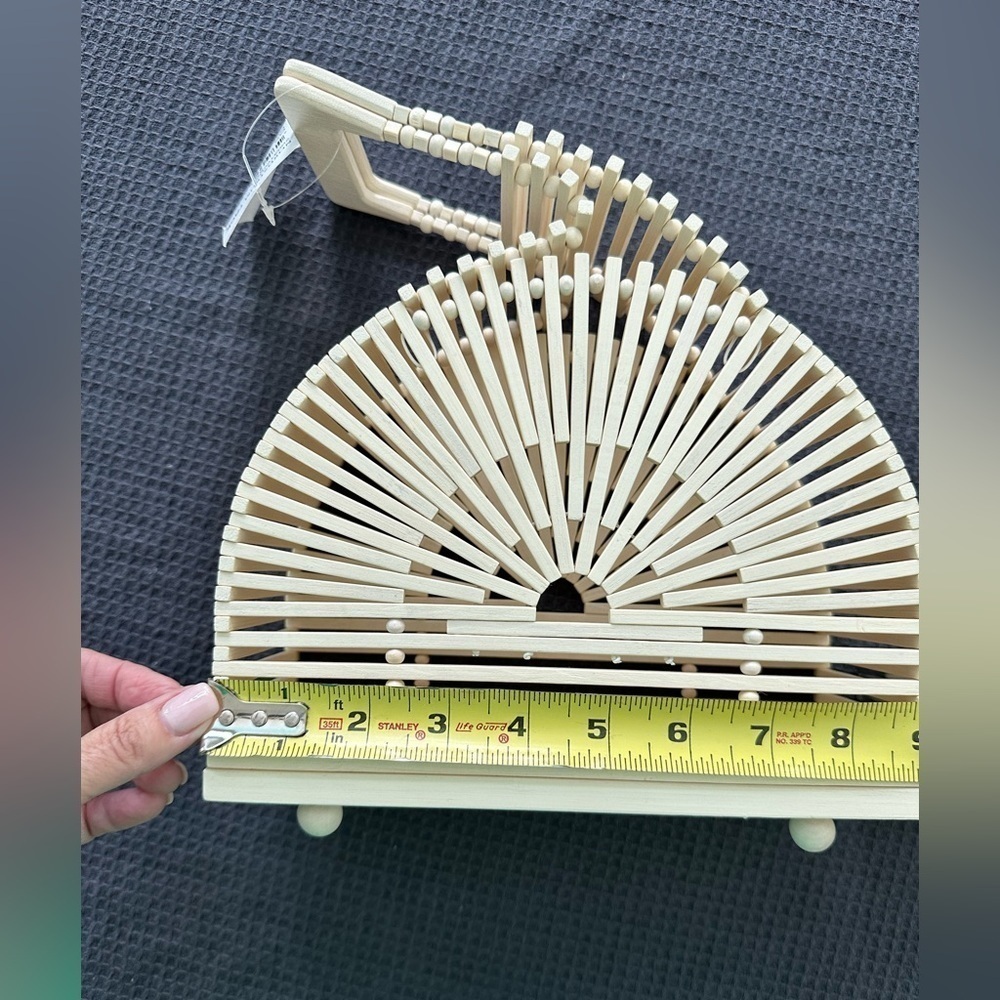 White Wooden Purse - One Of A Kind NWT - Picture 5 of 9